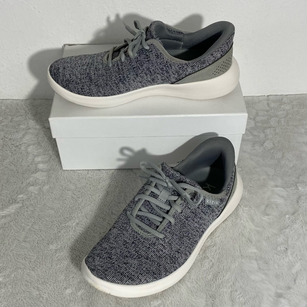 Kizik Madrid Eco Knit Hands Free Heather Gray Sneakers Women’s Size 8 Wide
